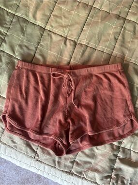 Women's Ribbed Sleep Shorts, Dusty Rose